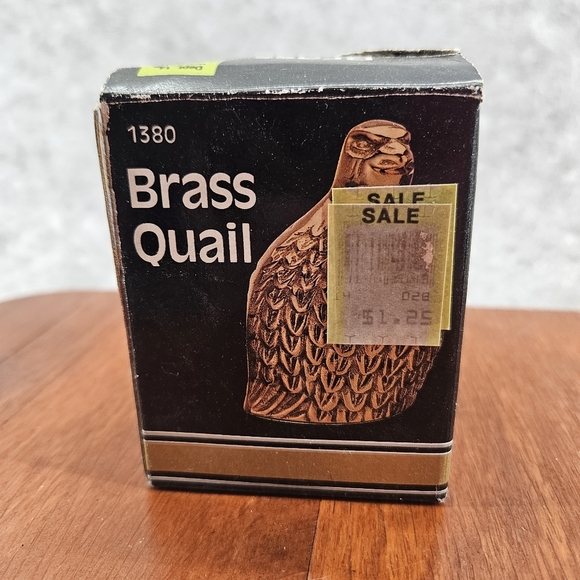 Vintage Brass Quail Pheasant Partridge Bird Figurine Statue With Box Taiwan - Picture 6 of 10